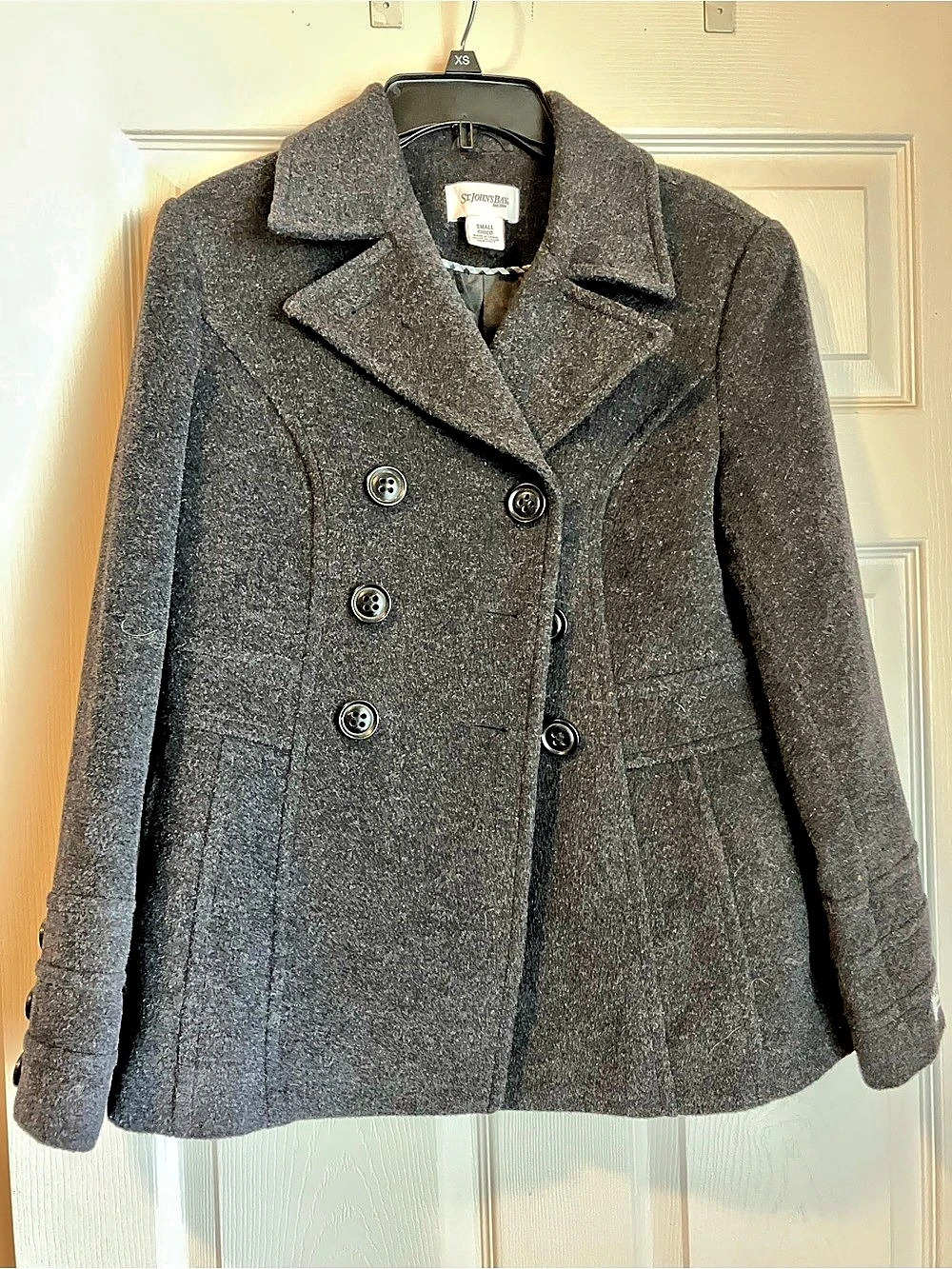 St. John’s Bay Gray Pea Coat Size S